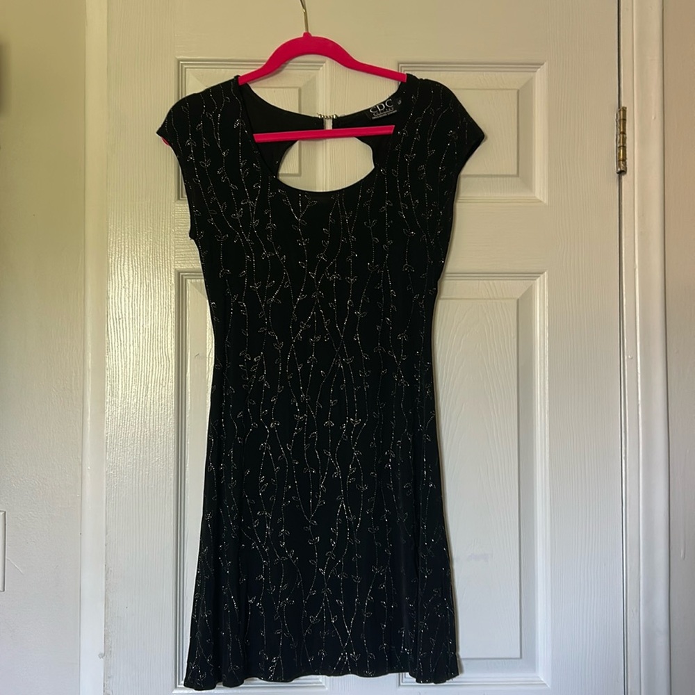 Glamorous black sparkly dress